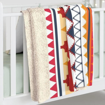 Chic Tribal Plush Sherpa Fleece Blanket