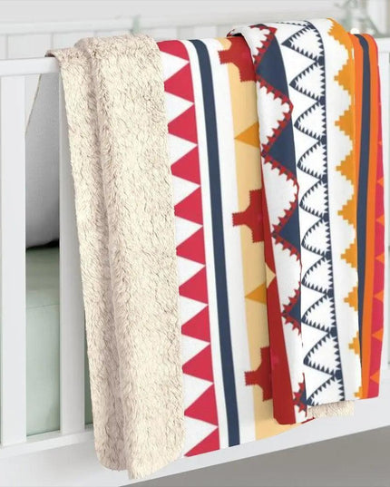 Chic Tribal Plush Sherpa Fleece Blanket
