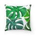 Reversible Tropical Floral Microfiber Decorative Pillow with Insert