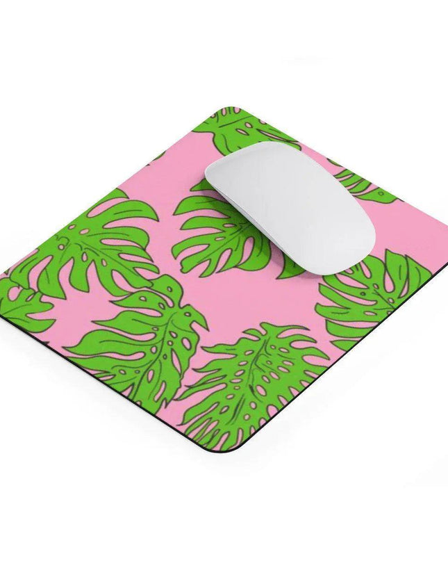 Chic Neoprene Mouse Pad with Vibrant Tropical Leaf Design for a Stylish Office Environment