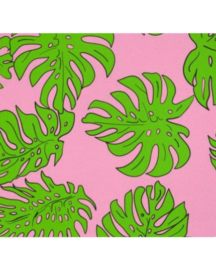 Chic Neoprene Mouse Pad with Vibrant Tropical Leaf Design for a Stylish Office Environment