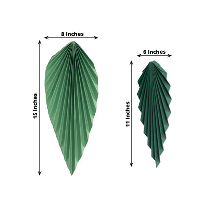AliKopy Set of 6 Tropical Palm Leaves Hanging Paper Fans - Foldable, P