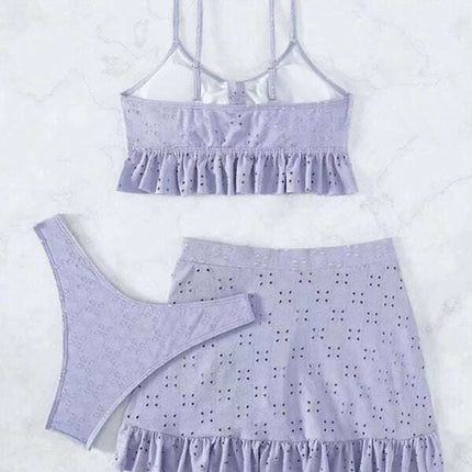 two piece swimsuit package hip skirt three piece swimsuit flash - Très Elite
