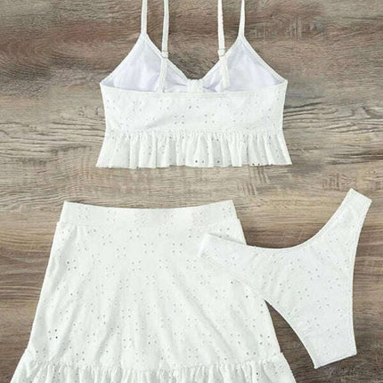 two piece swimsuit package hip skirt three piece swimsuit flash - Très Elite