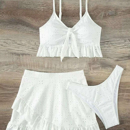 two piece swimsuit package hip skirt three piece swimsuit flash - Très Elite