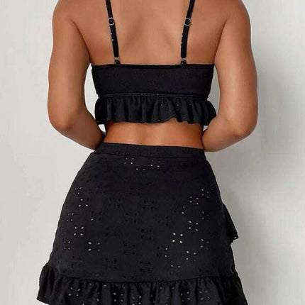 two piece swimsuit package hip skirt three piece swimsuit flash - Très Elite