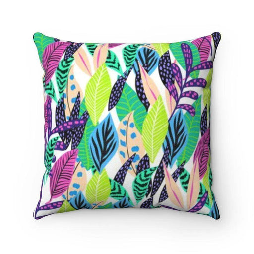 Reversible Tropical Leaves Decorative Pillowcase