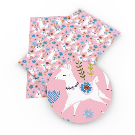 Unicorn Dreamland Faux Leather Crafting Fabric for Whimsical Projects