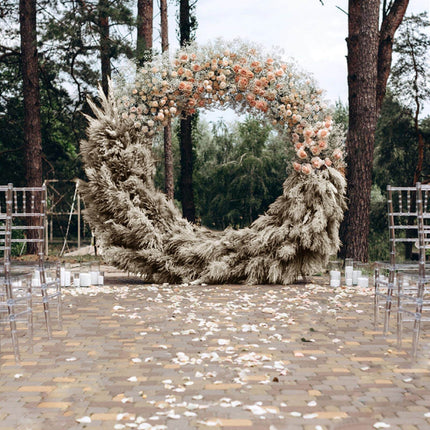 AliKopy 6 Stems Natural Dried Pampas Grass - 32" Boho Chic Decor