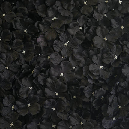 AliKopy 11 Sq Ft Black UV Protected Hydrangea Flower Wall Mat - 4 Pane