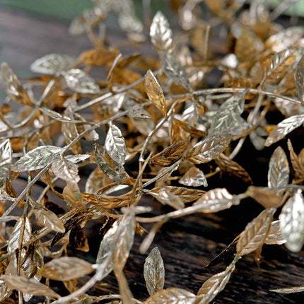 AliKopy 2-Pack UV Resistant Metallic Gold Artificial Ivy Garlands 41