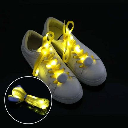 Luminous LED Shoelaces - Glow in the Dark No-Tie Sport Laces with Multiple Flash Modes for Parties and Festivals