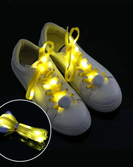 Luminous LED Shoelaces - Glow in the Dark No-Tie Sport Laces with Multiple Flash Modes for Parties and Festivals