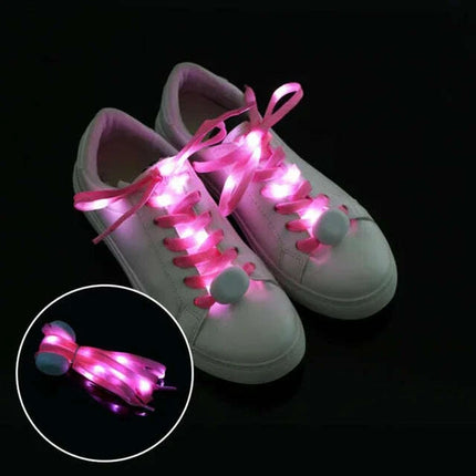 Luminous LED Shoelaces - Glow in the Dark No-Tie Sport Laces with Multiple Flash Modes for Parties and Festivals