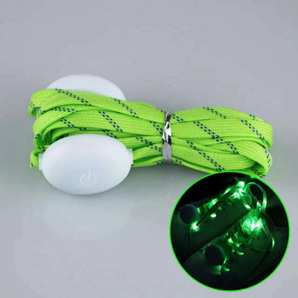 Luminous LED Shoelaces - Glow in the Dark No-Tie Sport Laces with Multiple Flash Modes for Parties and Festivals
