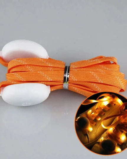 Luminous LED Shoelaces - Glow in the Dark No-Tie Sport Laces with Multiple Flash Modes for Parties and Festivals