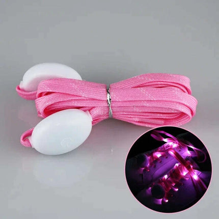 Luminous LED Shoelaces - Glow in the Dark No-Tie Sport Laces with Multiple Flash Modes for Parties and Festivals