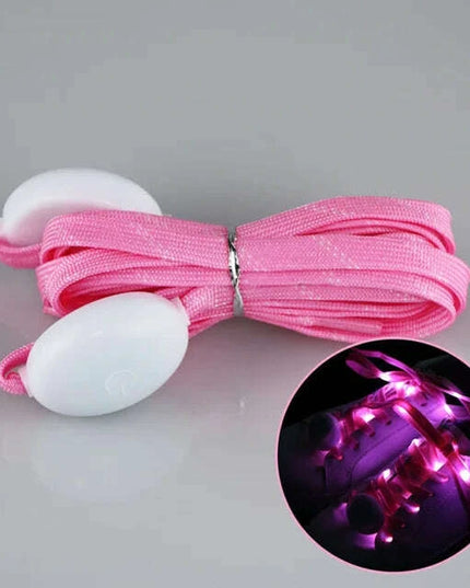 Luminous LED Shoelaces - Glow in the Dark No-Tie Sport Laces with Multiple Flash Modes for Parties and Festivals