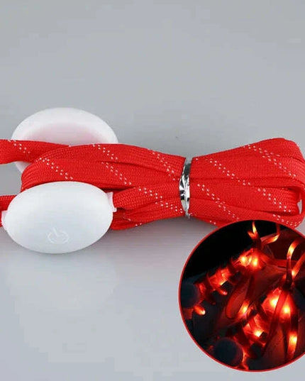 Luminous LED Shoelaces - Glow in the Dark No-Tie Sport Laces with Multiple Flash Modes for Parties and Festivals