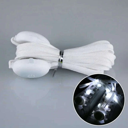 Luminous LED Shoelaces - Glow in the Dark No-Tie Sport Laces with Multiple Flash Modes for Parties and Festivals