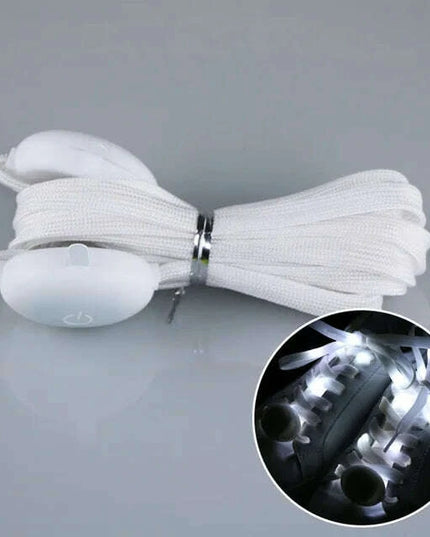 Luminous LED Shoelaces - Glow in the Dark No-Tie Sport Laces with Multiple Flash Modes for Parties and Festivals