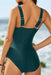 Colorful V-neck Beach-Ready One-Piece Swimsuit