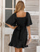 Elegant Ruffled V-Neck Summer Dress with Stylish Drop Sleeves