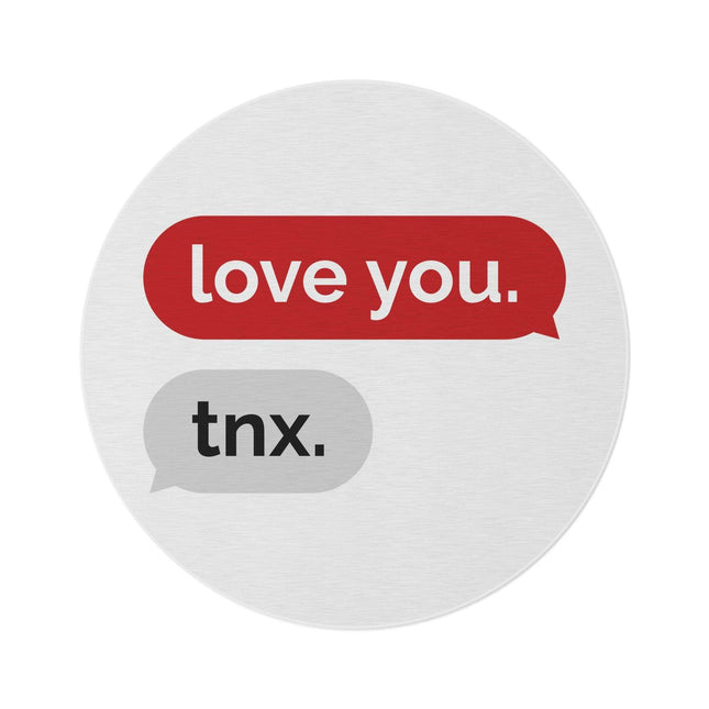 Valentine's Day Chenille LOVE Round Rug - 60" Stylish Home Accent