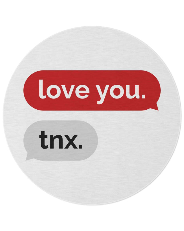 Valentine's Day Chenille LOVE Round Rug - 60" Stylish Home Accent