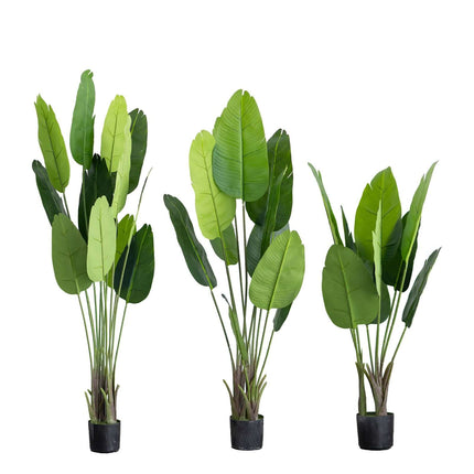 AliKopy 2 Pack 3ft Faux Potted Bird of Paradise Plant - Realistic & Li