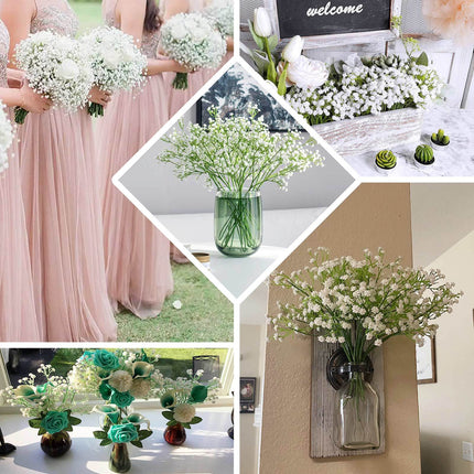 AliKopy 14" Real Touch Artificial Baby's Breath Flower Arrangements -