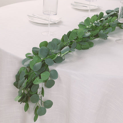 AliKopy 12 Pack Eucalyptus Leaves Garland - 6.5ft Silk Vines for Decor