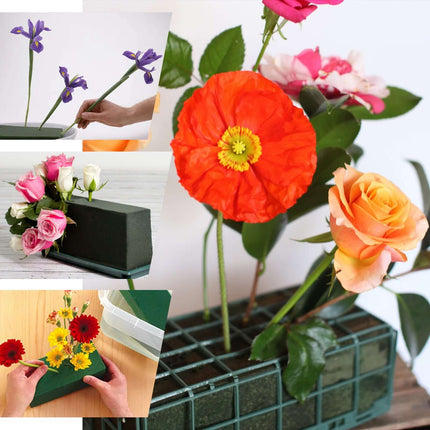 AliKopy 3 Pack Green Wet Floral Foam Bricks - Ideal for Flower Arrange