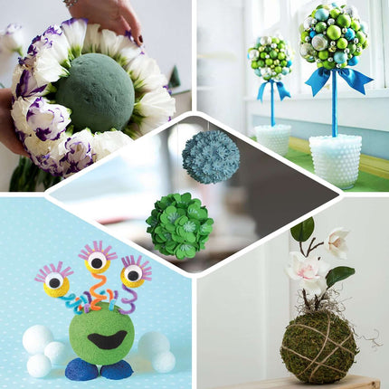 AliKopy 2-Pack 10" Smooth Green Floral Foam Balls for DIY Arrangements