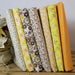 Delightful Floral & Polka Dot Cotton Fabric Squares Set - 7 Unique Designs, 25x25cm