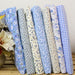 Delightful Floral & Polka Dot Cotton Fabric Squares Set - 7 Unique Designs, 25x25cm