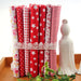 Delightful Floral & Polka Dot Cotton Fabric Squares Set - 7 Unique Designs, 25x25cm