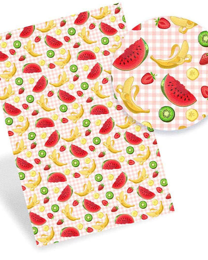 Lively Fruit-Themed Faux Leather - Craft with Flair and Grace