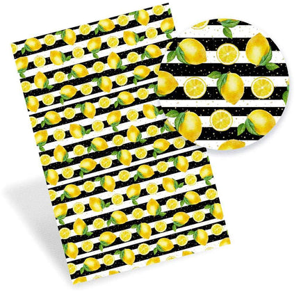 Lively Fruit-Themed Faux Leather - Craft with Flair and Grace