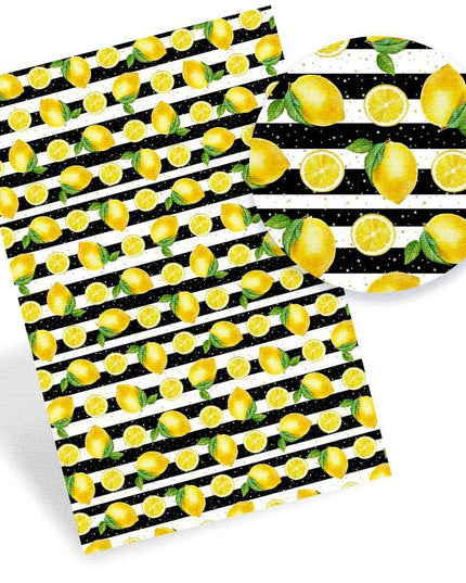 Lively Fruit-Themed Faux Leather - Craft with Flair and Grace