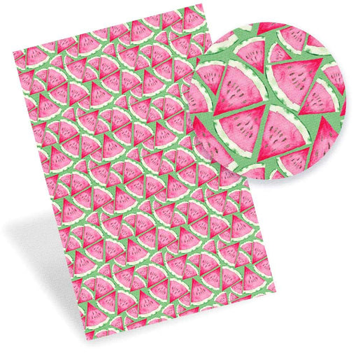 Vibrant Fruit Pattern Vegan Leather Crafting Material - DIY Project Essential
