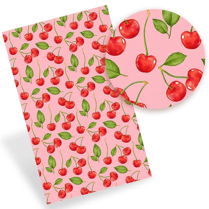 Lively Fruit-Themed Faux Leather - Craft with Flair and Grace