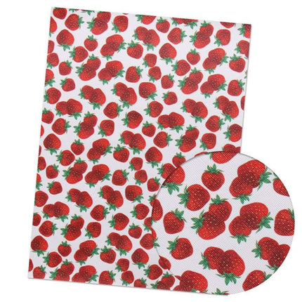 Lively Fruit-Themed Faux Leather - Craft with Flair and Grace