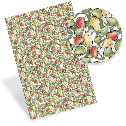 Lively Fruit-Themed Faux Leather - Craft with Flair and Grace
