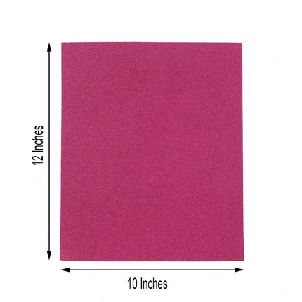 AliKopy 10 Pack Hot Pink Self-Adhesive Glitter Foam Sheets, 12"x10