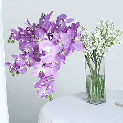 AliKopy 40" Tall Lavender Lilac Silk Orchid Flower Bouquets, 2 Stems
