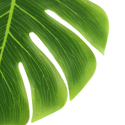 AliKopy 12-Pack Large Artificial Monstera Leaves - Tropical Table Deco