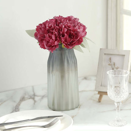 AliKopy 11" Real Touch Mulberry Silk Peonies Bouquet - Lifelike Design