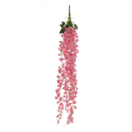 AliKopy 42" Pink Silk Wisteria Flower Garland - 5 Full Strands, Realis
