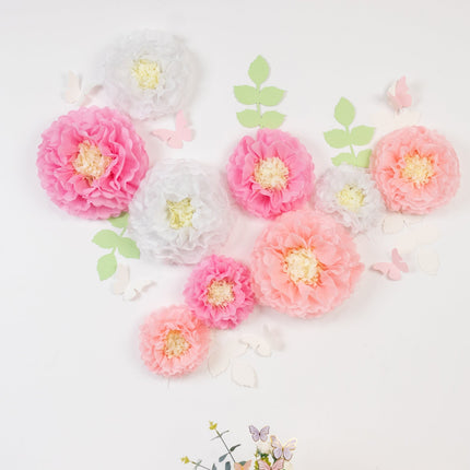 AliKopy 21-Piece Tissue Paper Flower Decor Kit - 3D Floral Design, But